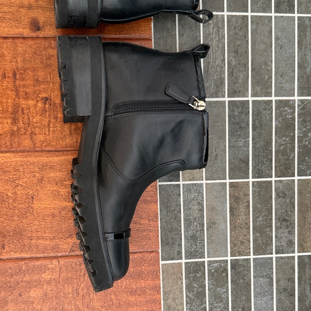 Malone Soulliers Black Leather Women’s Ankle Boots Sz 38 (or US 8) - Picture 4 of 10